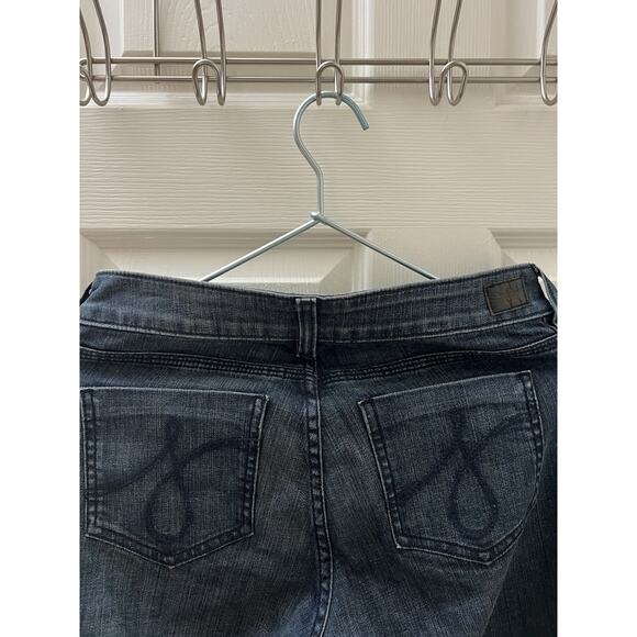 Juicy Couture Flare Leg Jeans Blue Dark Wash, Size 29 Y2K New With Tag NWT $210 - Picture 10 of 14